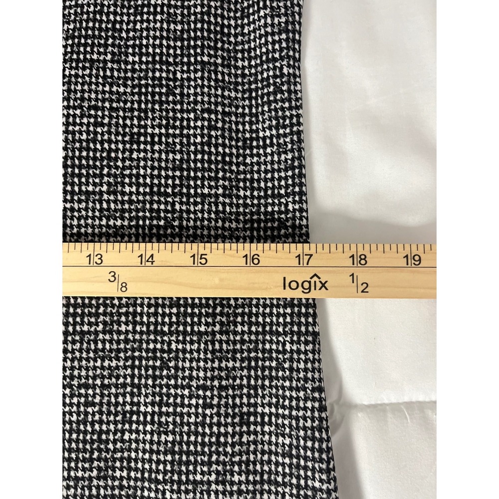 MICHAEL Michael Kors Officecore Houndstooth Pleated Dress Long Sleeve Black M - Picture 8 of 10